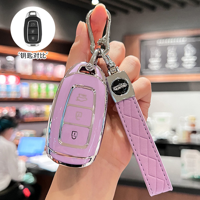 [modern k style] silver edge purple + carabiner