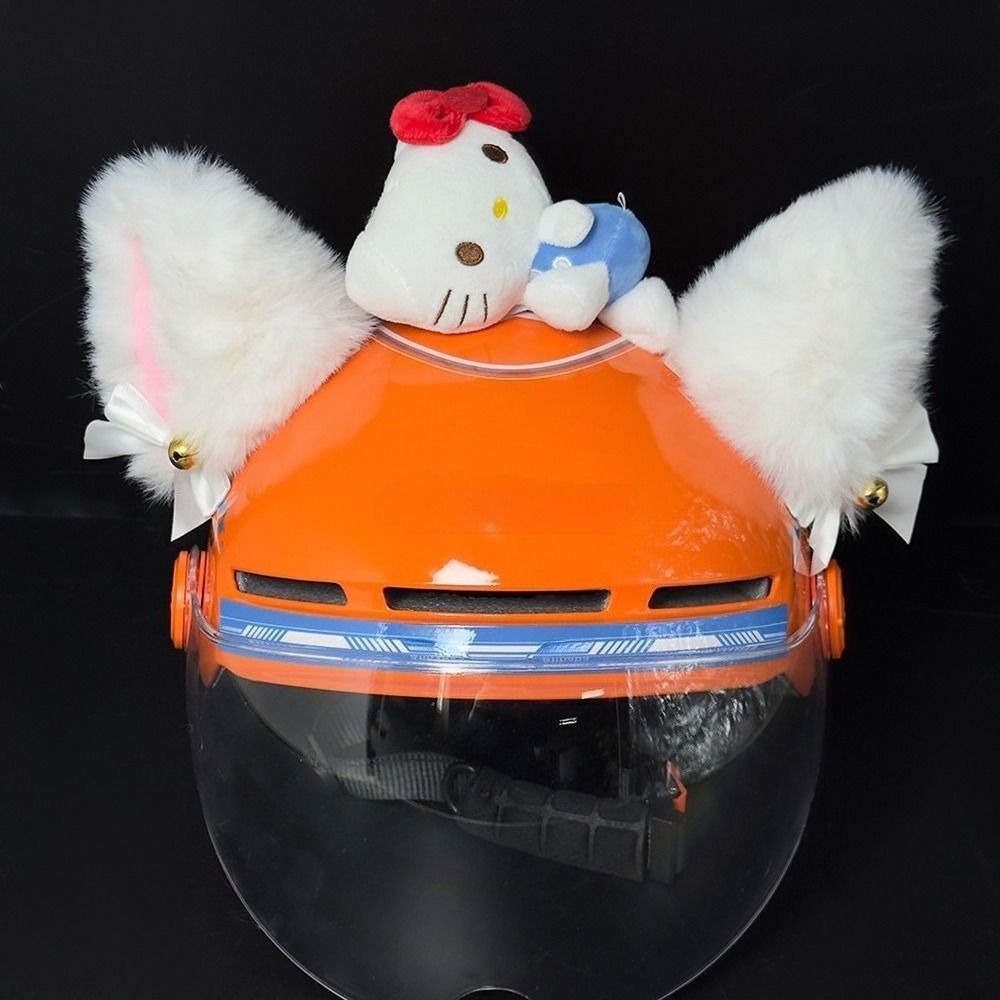 Personalized creative helmet doll in a lying pose, giant panda accessory decoration for full-face and half-face helmets, ski helmet doll accessories, detachable