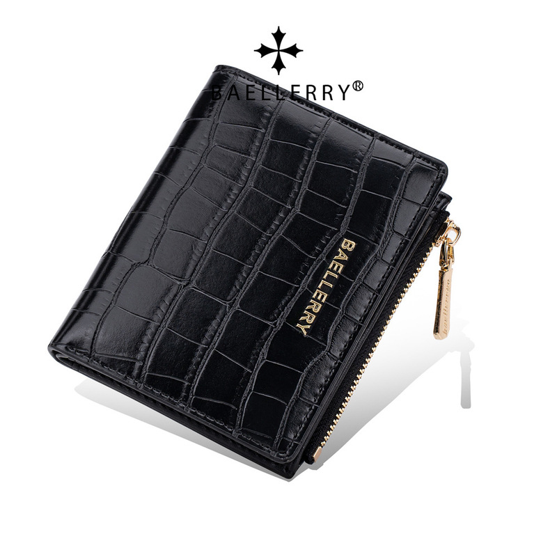 Wallet Baellerry Short Fashion Crocodile Pattern Multi-card Card Bag Hidden Button Coin Purse Women's Wallet Wallet Baellerry Short Fashion Crocodile Pattern Multi-card Card Bag Hidden Button Coin Purse Women's Wallet