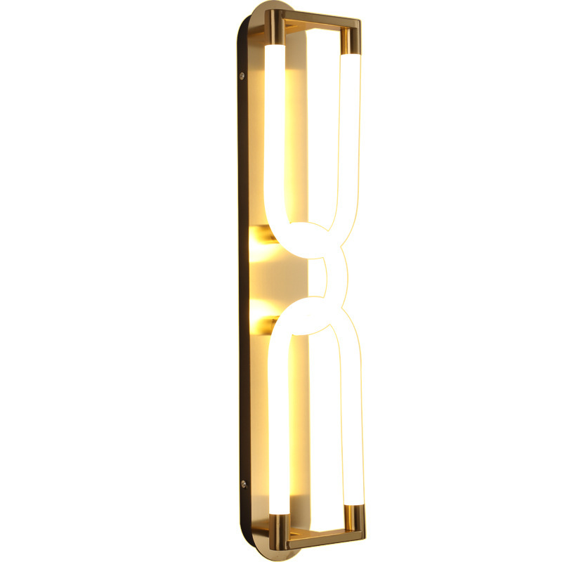 Lámpara de pared minimalista moderna, lámpara de pared de tubo acríltico, sala de estar, dormitorio, pasillo, cama de hotel, lámpara larga, luz de 360 grados