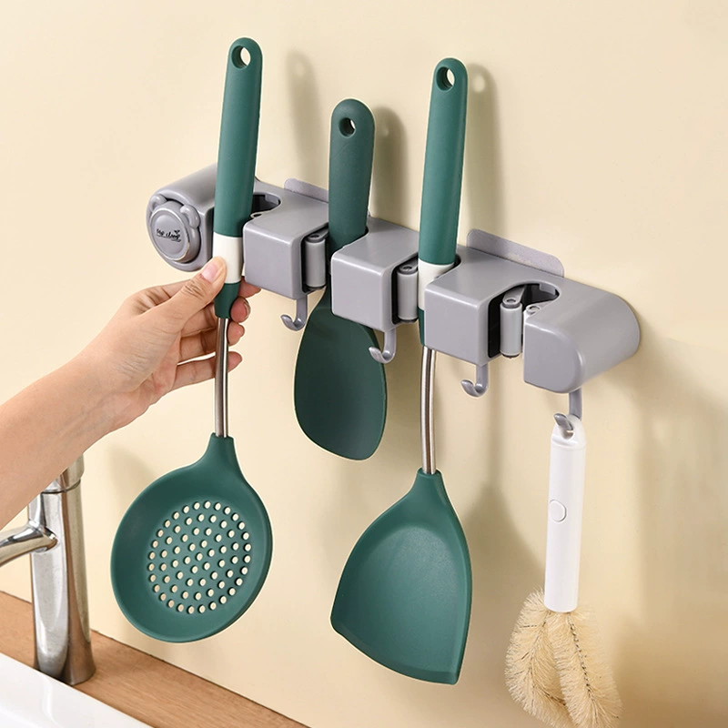 Kitchen spoon shovel storage rack multi-function punch-free wall-mounted rice spoon spatula storage hook wholesale
