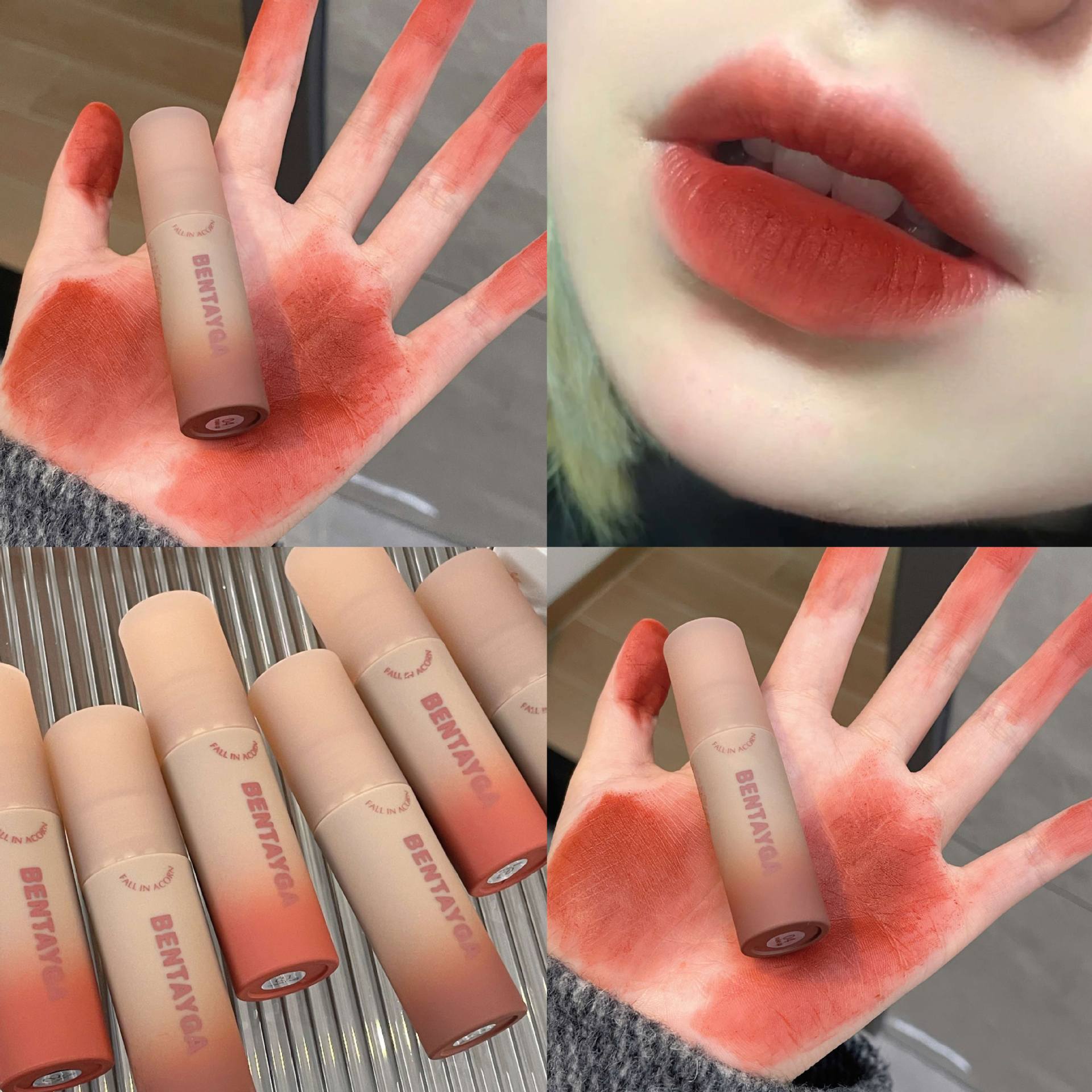 BENTAYGA Otoño Esmalte de labios grueso mate mate El barro de labios de terciopelo no es fácil de tocar, maquillaje, lápiz labial, belleza transfronteriza