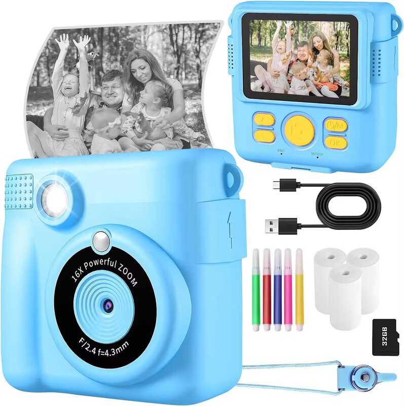 Cross-border children's clover camera thermal printing camera mini children's gift shoot and print camera Cross-border children's clover camera thermal printing camera mini children's gift shoot and print camera