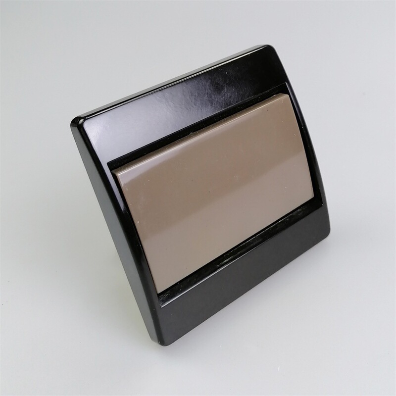 Cross-border black brown European-style wall switch ingelec European standard European standard concealed single double Open one two three four