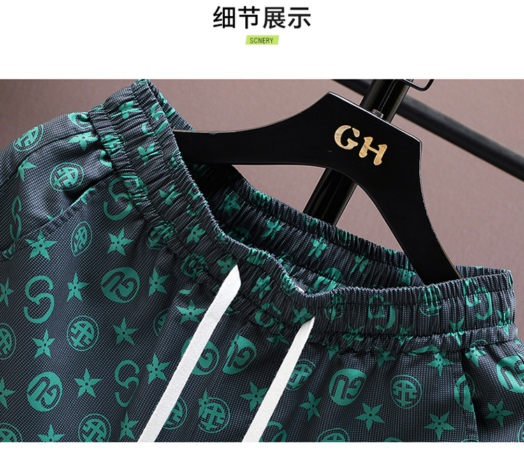 Short en soie de glace imprimé de luxe léger de haute qualité pour hommes décontracté été mince tube droit eau ample vêtements de plage pour hommes_voghion.com