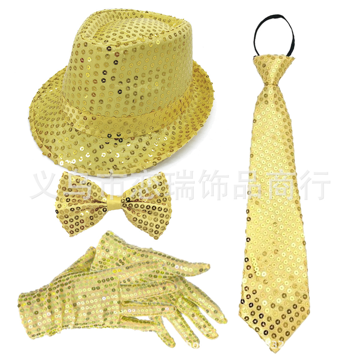 70s DISCO espectáculo accesorios esquinilla sombrero corbata guantes cinturón hombre conjunto Xiaoyin TEMU en stock