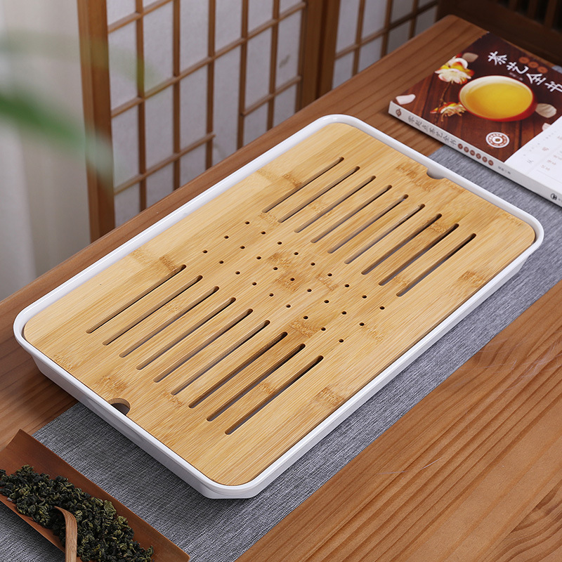 Tea Tray Household Simple Modern Kung Fu Tea Set Bamboo Tea Tray Japanese Melamine Dry Bubble Tea Table Tea Tray Household Simple Modern Kung Fu Tea Set Bamboo Tea Tray Japanese Melamine Dry Bubble Tea Table