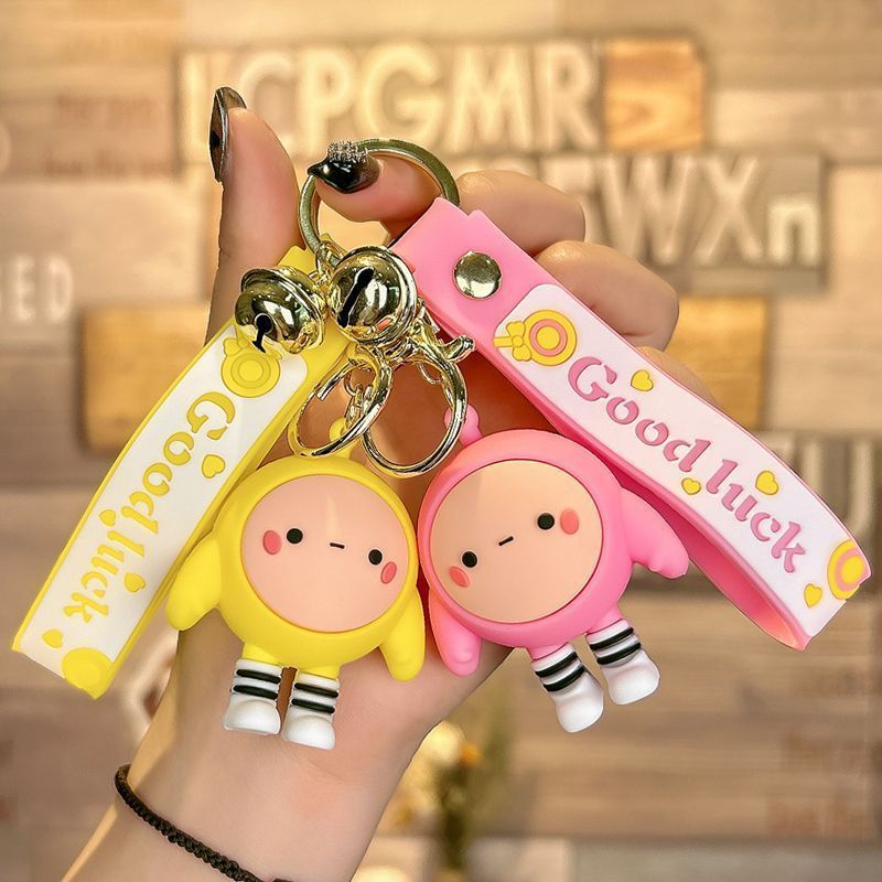 Huevo muñeca fiesta coche llavero bebé oso en línea celebridad mochila adornos perdido corazón oso coche llavero muñeca