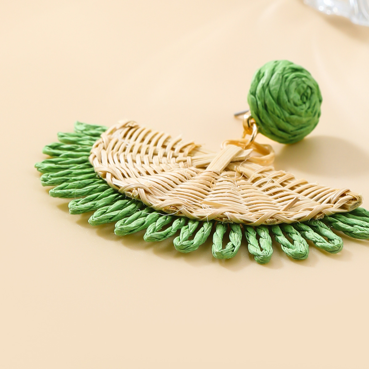 7g Weight 304 Stainless Steel Ear Needle Material Drop Earrings Classification 1 Pair Quantity Holiday, Weekend Occasion raffia Material Geometric Pattern All Seasons Season Women's Gender Braid Design Vacation, Ethnic Style Style 1 Pair Vacation Ethnic Style Geometric Braid Raffia Drop Earrings 15