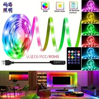 Светильник с 20 клавишами USB, 5050 RGB с музыкальной атмосферой, подсветка телевизора для дома, пульт дистанционного управления, 5В низковольтная светодиодная лента