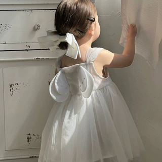 女童吊带裙子夏装2026新款女宝宝公主裙夏季婴幼儿纯色网纱连衣裙