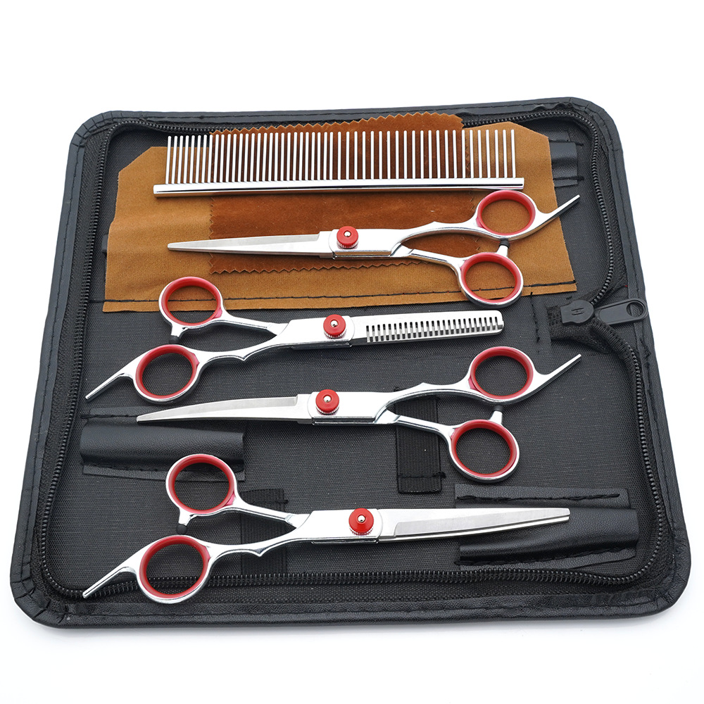 Ventas directas de fábrica de tijeras para mascotas, tijeras para cortar el pelo para perros, tijeras para cortar el pelo, tijeras de dientes delgadas para gatos, tijeras de aseo para mascotas