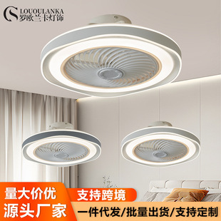 New sundial variable frequency fan lamp led ceiling lamp bedroom dining room lamp mute electric fan lamp cross-border factory direct sales
