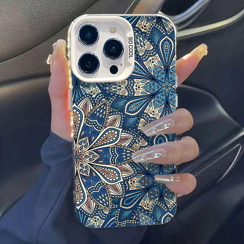 Funda para teléfono móvil Apple 17Promax con diseño retro de tótem, funda personalizada con textura vibrante, compatible con iPhone 16/15/14/13