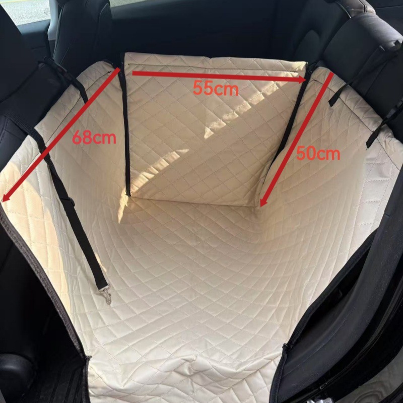Alfombra de coche para mascotas de doble capa transfronteriza alfombra de coche de salida para perros fila trasera Asiento único estera para mascotas cubierta de asiento protectora