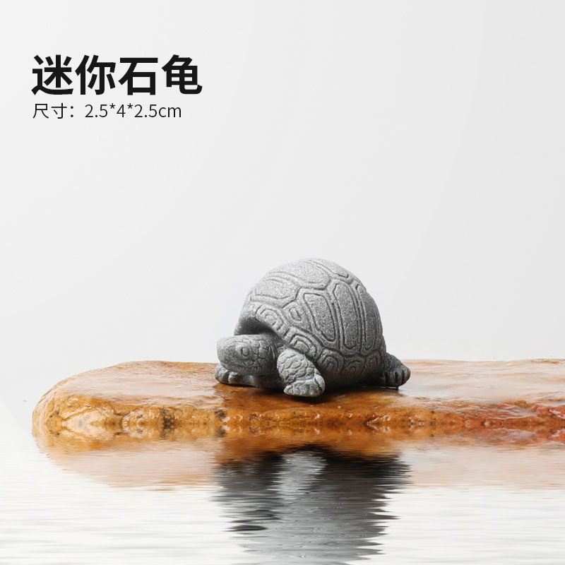 Pecera Arenisca azul Arenisca Dibujos animados Decoración de paisaje de bonsai de león Hippo Decoración de micropaisaje Tallado a prueba de piedra