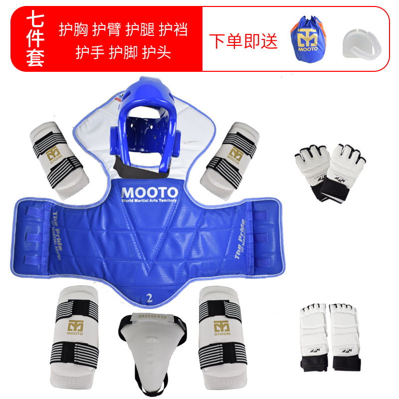 Equipo de protección de taekwondo Equipo de Combate engrosado conjunto completo competencia engrosada equipo de protección de combate de taekwondo traje de entrenamiento de Protección corporal
