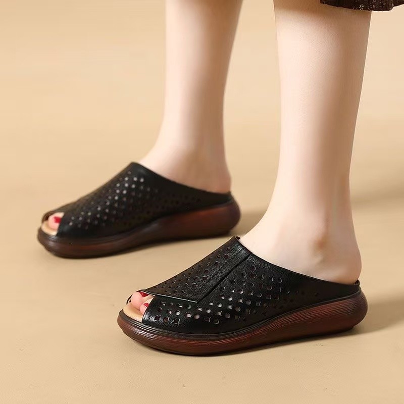 Comercio exterior al por mayor sandallas transpirables suaves para usar todo el tiempo confortable sandalias de madre 2026 verano nuevo tipo de sandallas
