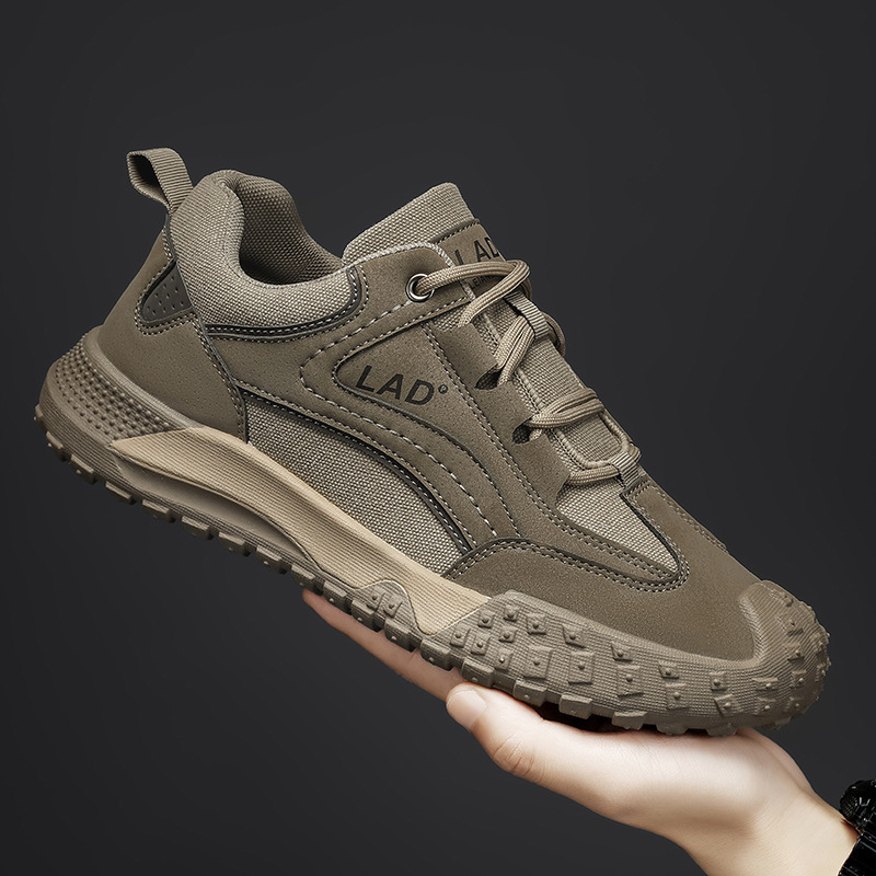 Men's 2024 New Labor Protection Shoes Comfortable All-match Mesh Casual Shoes Men's Autumn Anti-slip Wear-resistant Work Shoes