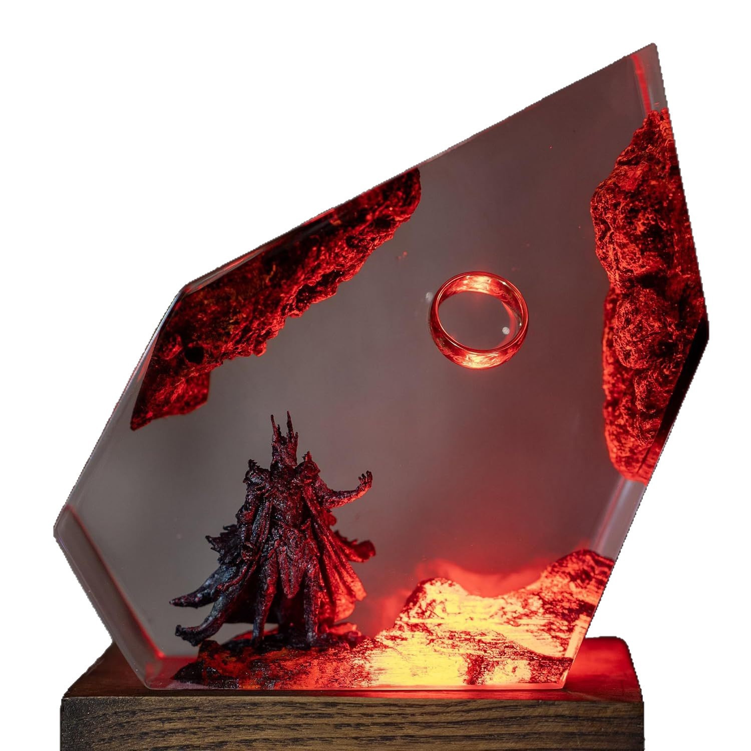Luz de escritorio de resina del anillo oscuro, lámpara de resina Sauron, Ri.ng OT, lámpara del anillo oscuro, regalo del día del padre