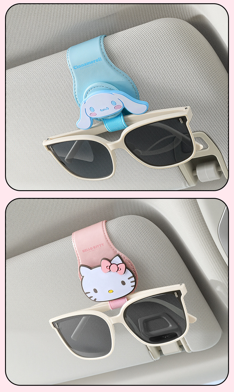 Car Sun Visor Storage Multifunctional Car Glasses Holder Car Sunglasses Holder Sun Visor Card Storage Clip