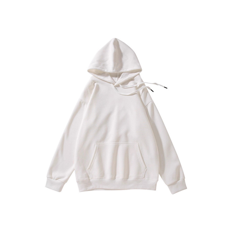 Sweatshirt Custom Printed Logo Class Uniform Work Clothes Pure Cotton Terry Loose Pullover Hooded Sweatshirt Custom Wholesale
