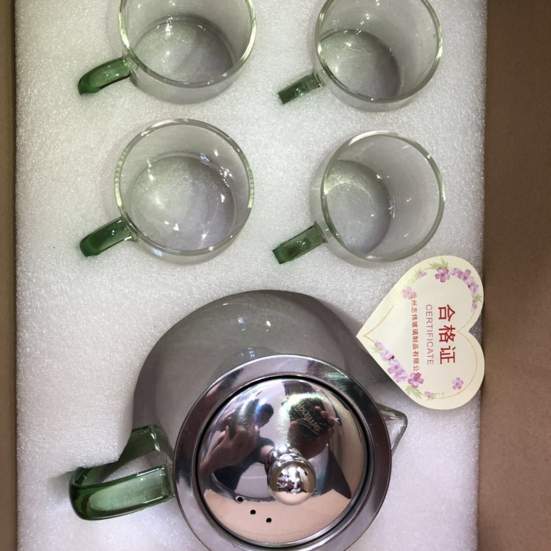 Juego de Té de Vidrio Resistente al Calor para Oficina
