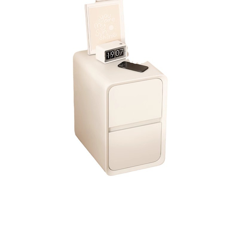 Mesa de cabecera pequeña moderna simple muy estrecha cabina de cabecera viento de crema ultra estrecho 2024 nuevo estante de almacenamiento de mini hendidura