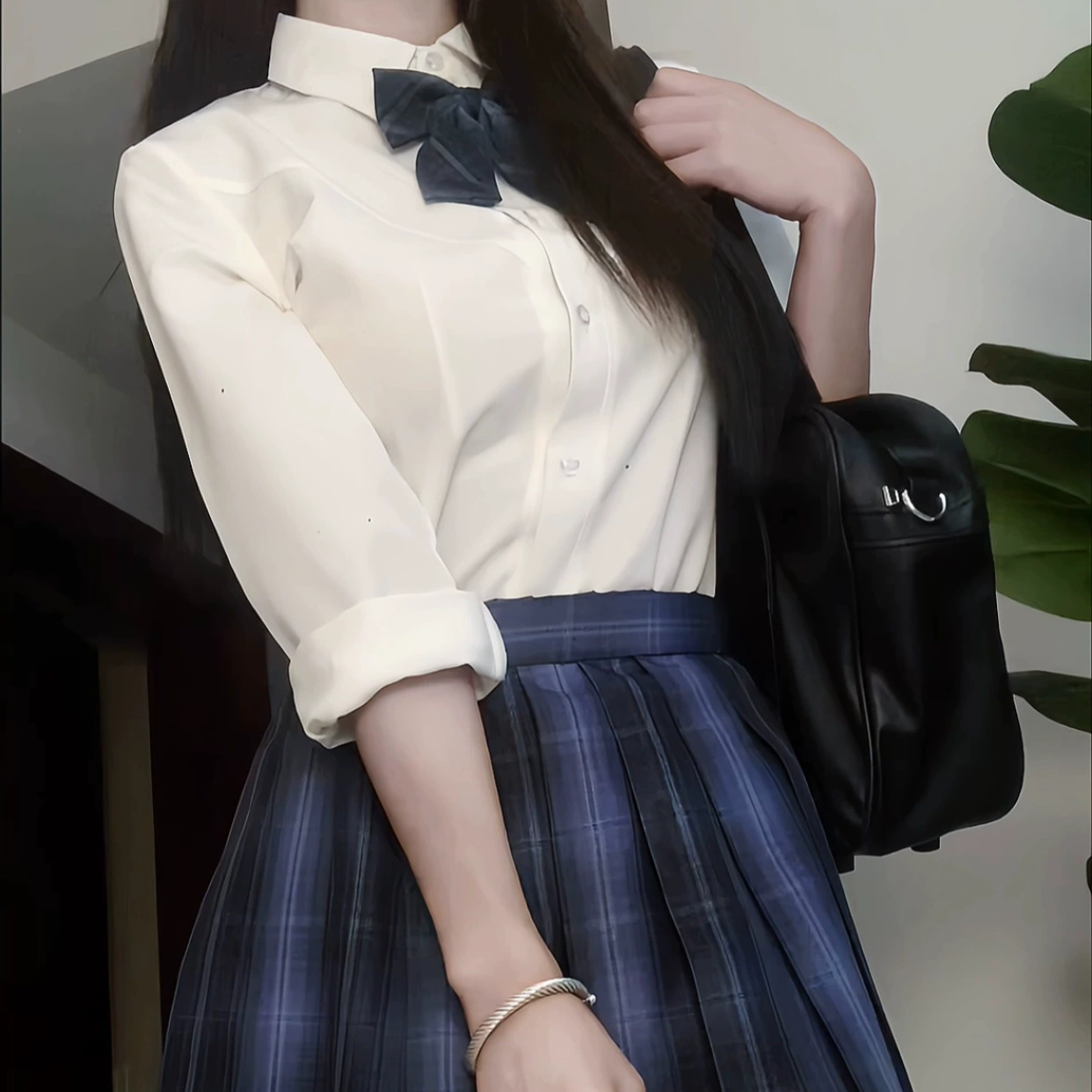 Оригинальная рубашка с талией на воротнике