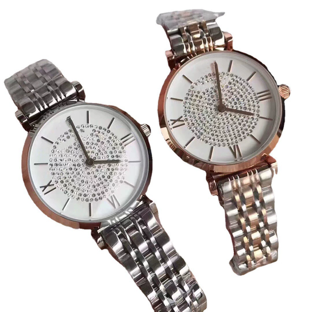 Роскошные часы, водостойкие кварцевые часы, стальной браслет, циферблат, маленький циферблат