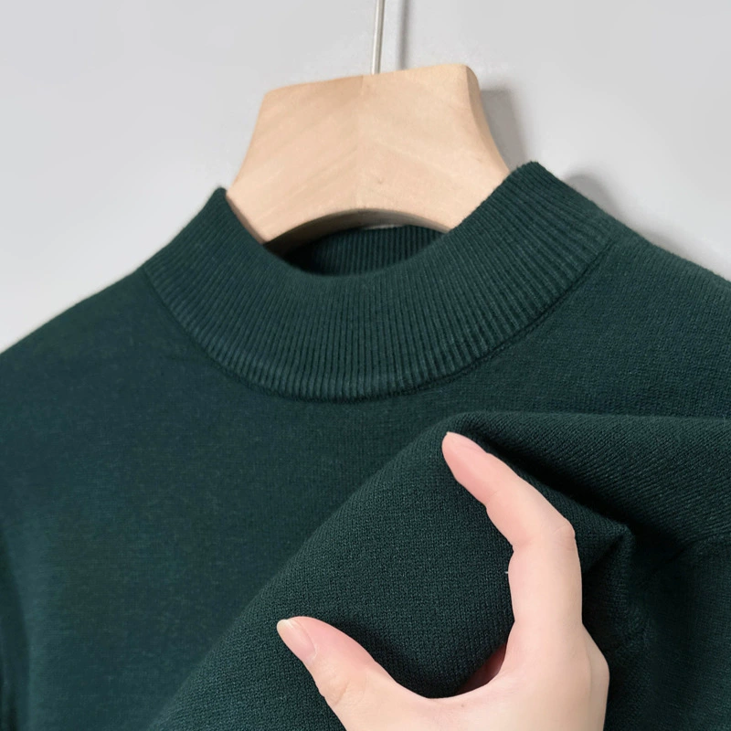 Расцветка свитер, удобная для тела knitted T-shirt для отдыха, 9 цветов, высокий воротник