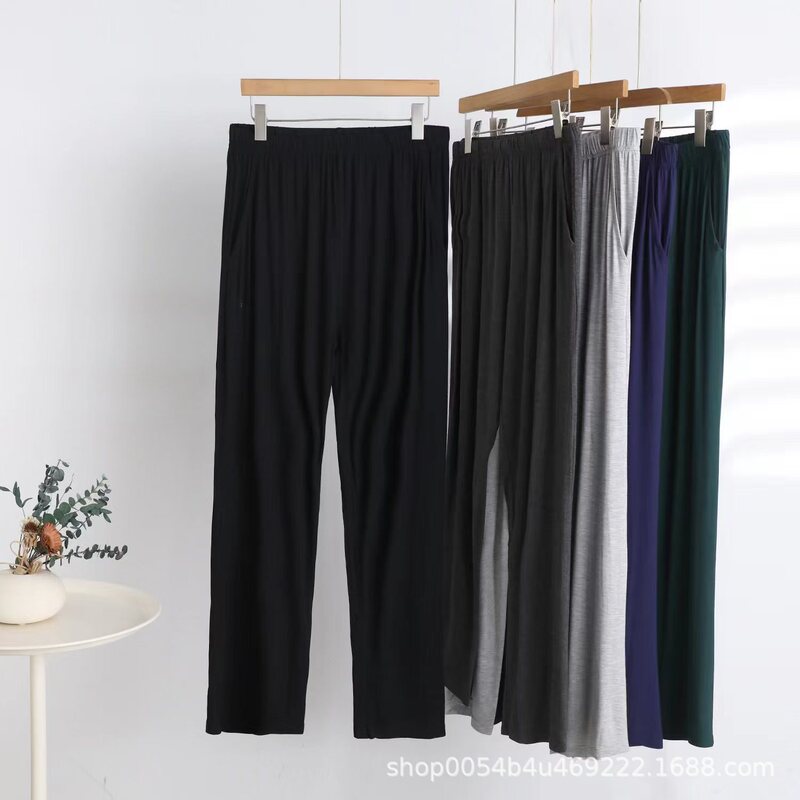 Cross-Border New Men's Modal Casual Sports Trousers Spring and Summer Style Built-In Waist Rope Large Size Breathable Casual Pants