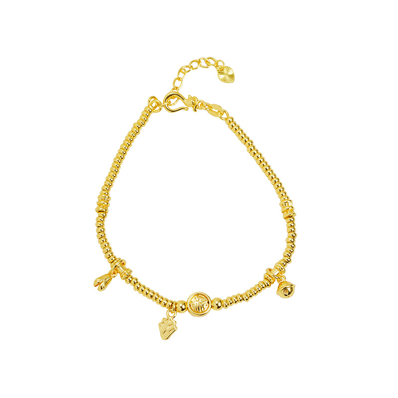 Nuevo estilo chino de oro de arena vietnamita estilo de corte de estilo nacional de estilo Fu Zhong Zhong pulsera femenina alta joyería al por mayor