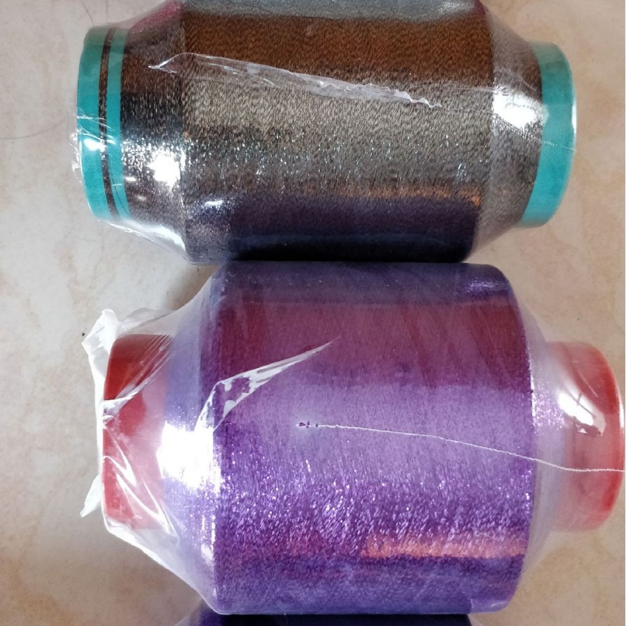 编织银色吊粒绳圣诞红金属丝吊线中间空芯的淡的金色勾带织袋子