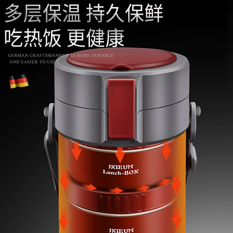 Thermos, extra-long capacious lunch box for elementary school students stainless steel, Germany