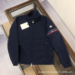 正確版mon蒙家男性高級引き縄立襟突撃服M家運動レジャージャケット風衣コート男