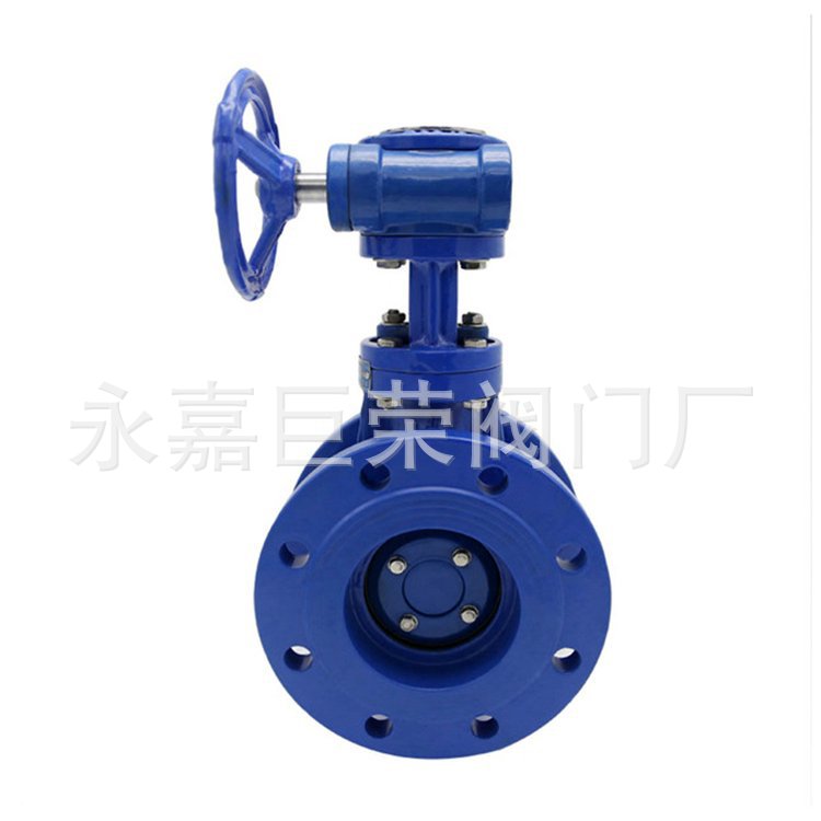 软密封大口径球墨铸铁法兰蝶阀D342X-10Q 偏置板式手动蝶阀