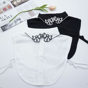 Spring and Autumn New Butterfly Shirt Fake Collar Fresh Chiffon Fake Collar Women's Fashion Easiest for Match Clothing Accessories