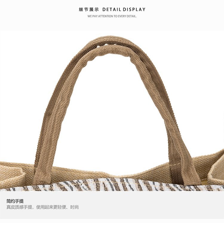Large-capacity commuting handbags, cross-border bestsellers, hand-carried tote bags, ins linen texture single-shoulder tote bags undefined