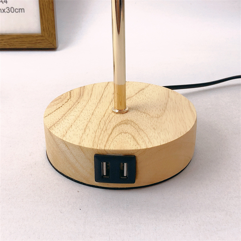 Lámpara de mesa plisada transfronteriza Corea del Sur Iluminación vintage Iluminación doble USB Lámpara de mesa pequeña decorativa Lámpara de mesa de aprendizaje