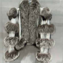 ins网红款皮草纹理進口羊皮大胆配色上身超酷宽松大版高端皮草女