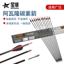 支持一件代发反曲弓阿瓦隆纯碳箭内径4.2mm纯碳箭支 700-1000挠度