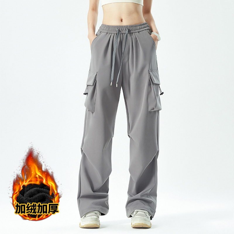 显瘦冲锋裤女新款春秋冬机能防水工装裤伞兵裤加绒运动登山裤男25|undefined