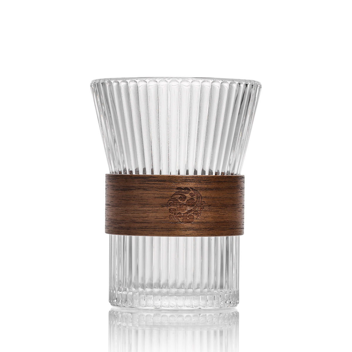 Venta al por mayor taza de café de estilo japonés taza de vidrio resistente al calor té haciendo oreja lavada a mano colgando taza de café de alto patrón vertical taza de té caliente