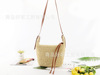 Straw bag strap one shoulder, beach shoulder bag for leisure