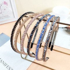 Korean Dongdaemun Crystal Full Diamond Hairpin, Elegant and Simple, Teenage Fairy-Tale Thin Edge Hairband