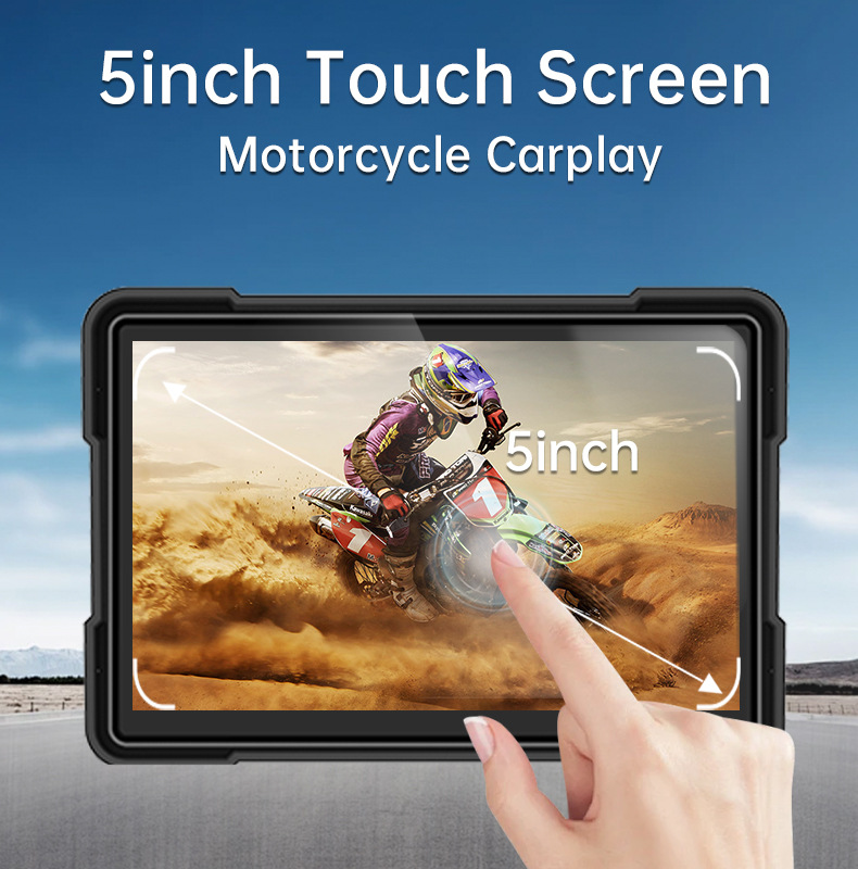 5inch Motorcycle Carplay Dashcam Supports Dual Recording Front and Rear, Supports Tire Pressure Monitoring, Cross-Border