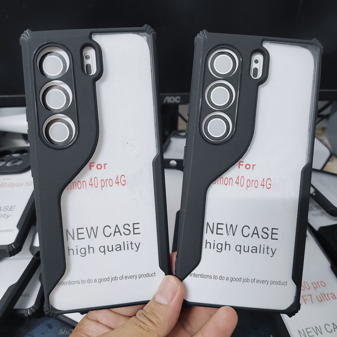 透明亚克力刀锋适用TECNO Camon 40PRO 4G刀锋亚克力二合一手机壳