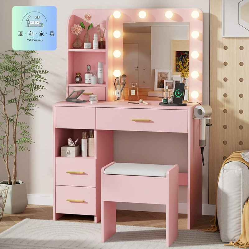 Панельная мебель Amazon: экспортный туалетный столик для спальни, фотостудии, профессиональный макияжный столик с подсветкой
