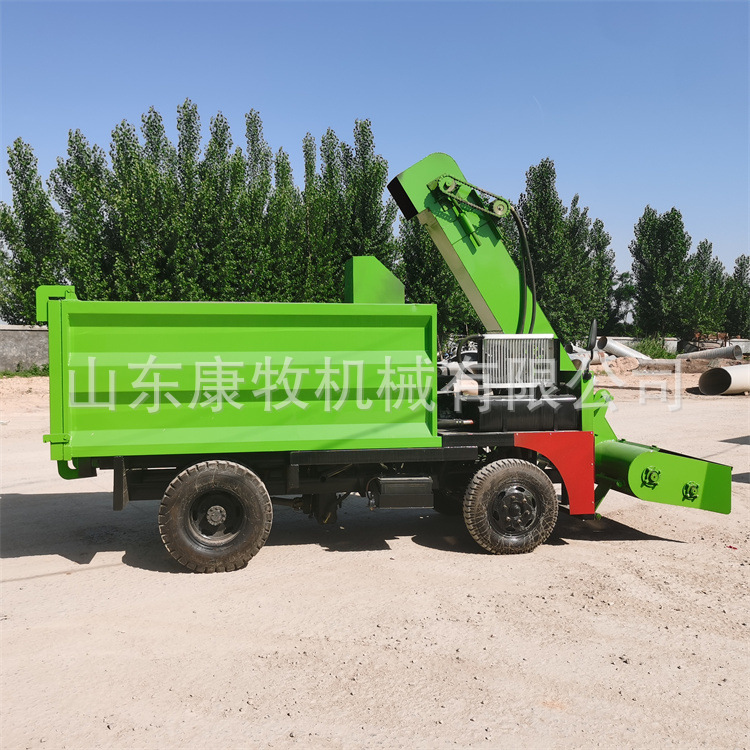 养牛场刮粪清粪车 柴油动力四轮清粪机 链条刮板式清粪车